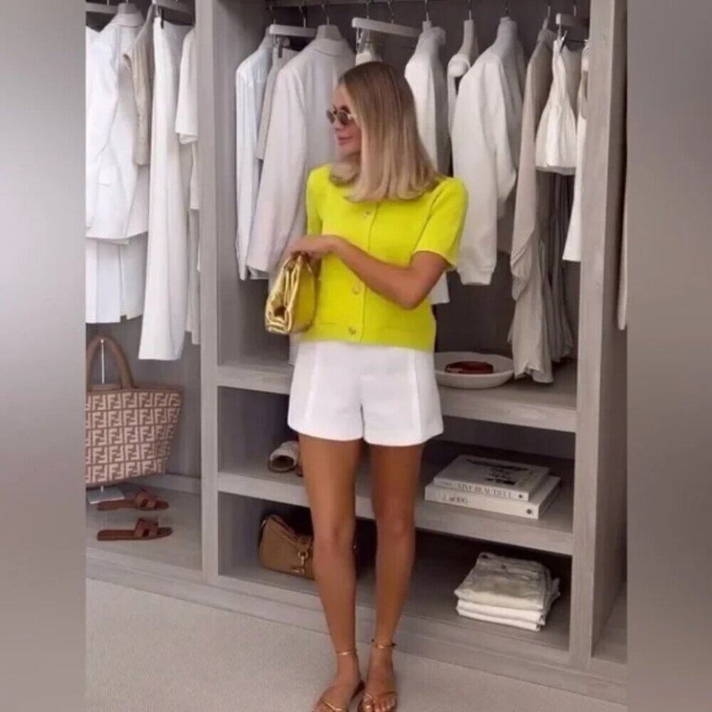 ZARA BLOGGERS’ FAVORITE BASIC SHORT SLEEVE KNIT CARDIGAN Sizes S, M, L NWT - Picture 10 of 15